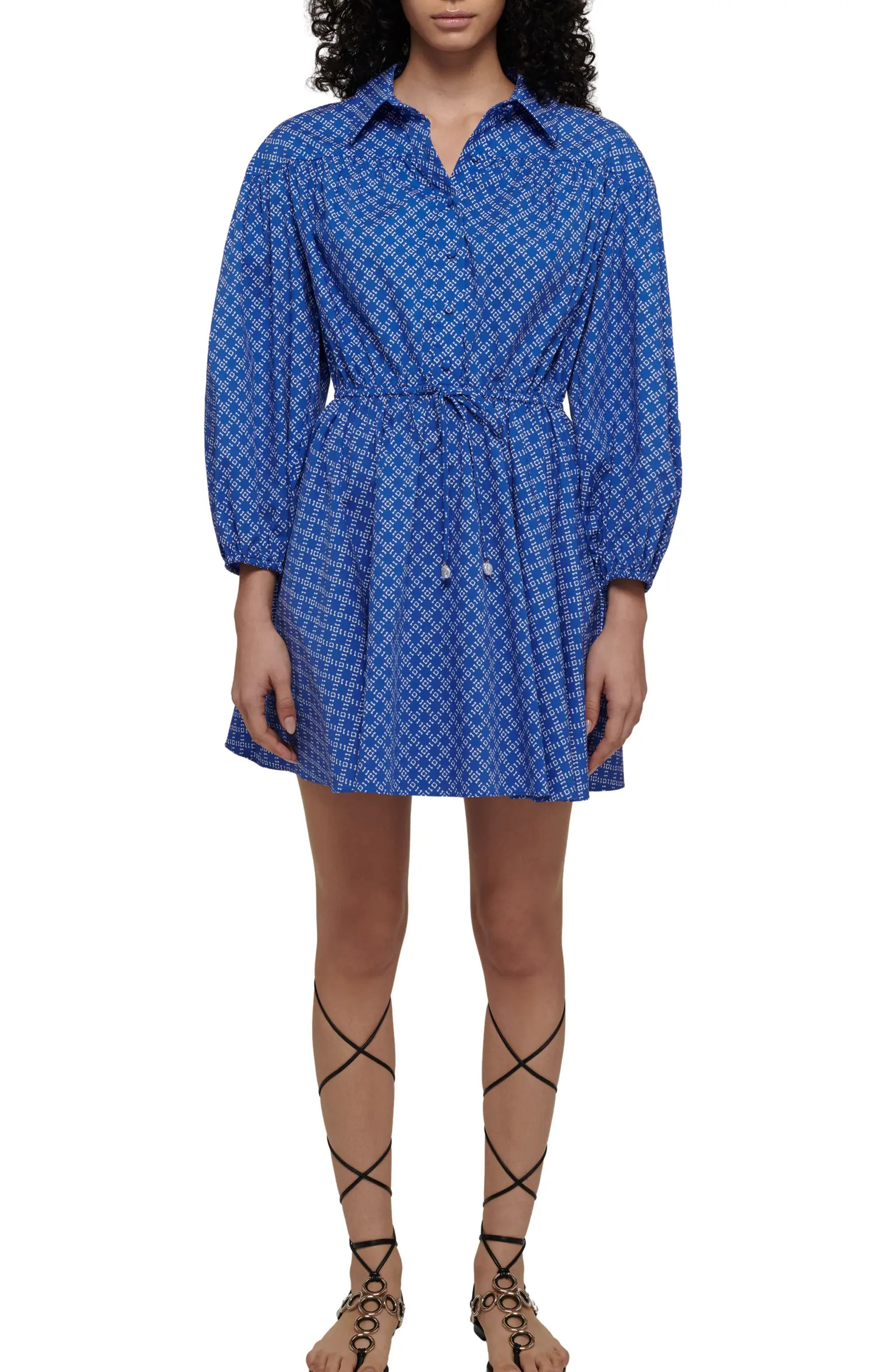 Arbi Long Sleeve Fit & Flare Shirtdress | Nordstrom Rack