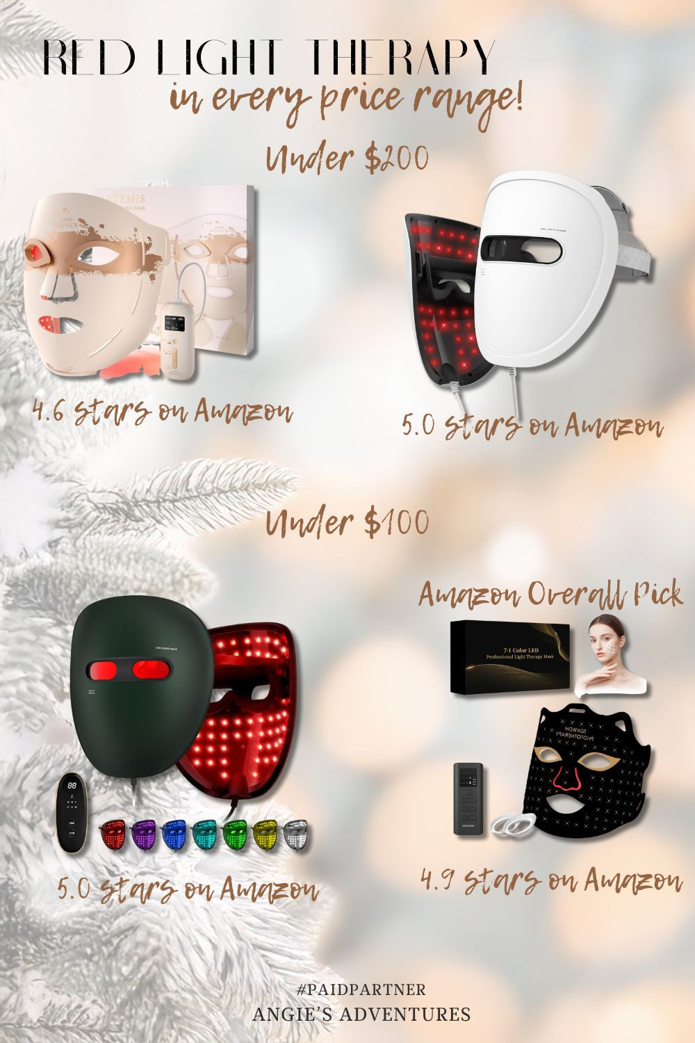 🌙✨ Red Light Therapy Masks — Self-Care Glow Up ✨🌙

Treat yourself (or gift yourself!) with one of the easiest, most luxe self-care upgrades out there: a red light therapy mask. Whether you’re winding down after a long day or prepping your skin for a fresh, glowing look — these masks are the perfect way to give yourself at-home spa vibes.

Here’s why I’m obsessed:

🌿 Skin boosting — Red light masks help support healthy skin renewal, smoothness, and a radiant glow.

🛋️ Easy + no hassle — Just pop it on, sit back and relax — perfect for busy nights or self-care Sundays.

💡 Spa vibes at home — Who doesn’t love a little spa treatment without leaving the house?

🎁 Great gift idea — Perfect for birthdays, holidays, or as a treat-yourself pick for skincare lovers.

Swipe to see my top picks (from budget-friendly to luxe) — whether you want to brighten, refresh, or just chill out and give your skin some love.

#LTKBeauty #LTKSkincare #SelfCare #RedLightTherapy #GlowUp #AtHomeSpa #BeautyRoutine #HolidayGlow 

 #LTKGiftGuide #LTKHoliday #LTKselfcare