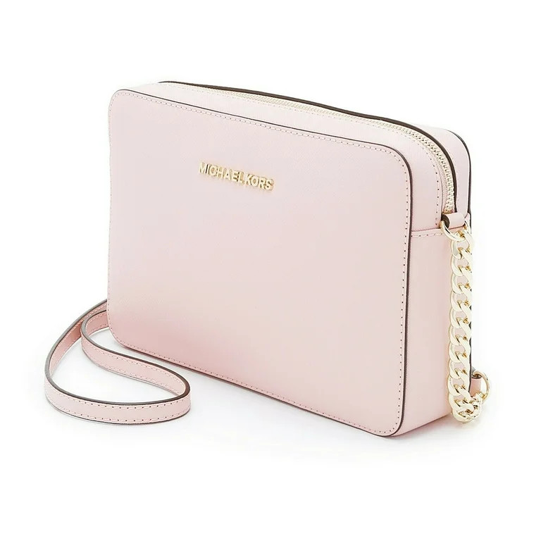 Michael Kors Adult Saffiano Leather East West Crossbody Handbag with 2 slit Pockets, Blush | Walmart (US)