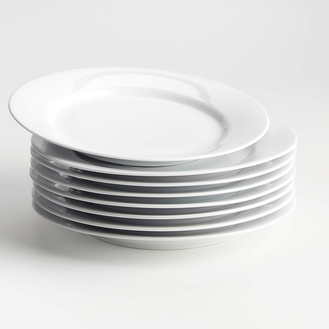 Aspen Rimmed Porcelain Dinner Plates, Set of 8 + Reviews | Crate & Barrel | Crate & Barrel