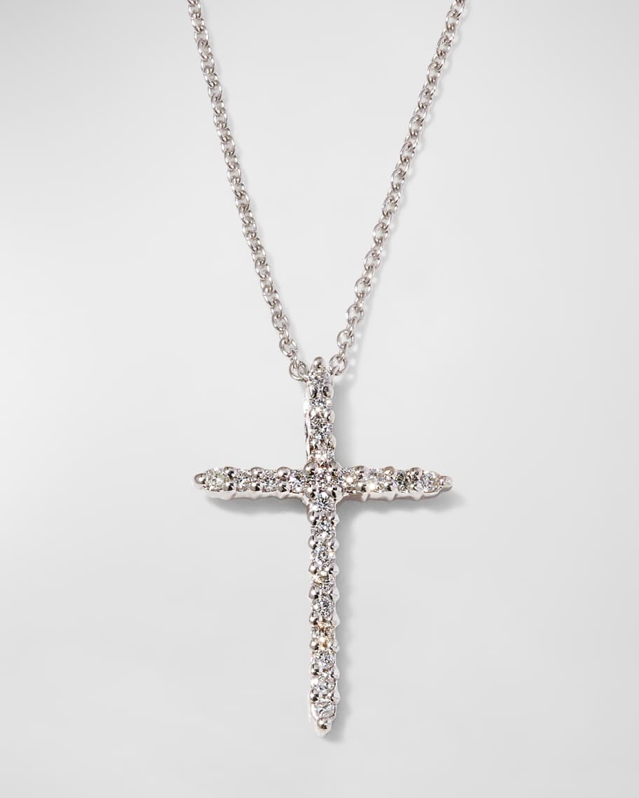 Roberto Coin Cross Necklace with Diamonds | Neiman Marcus