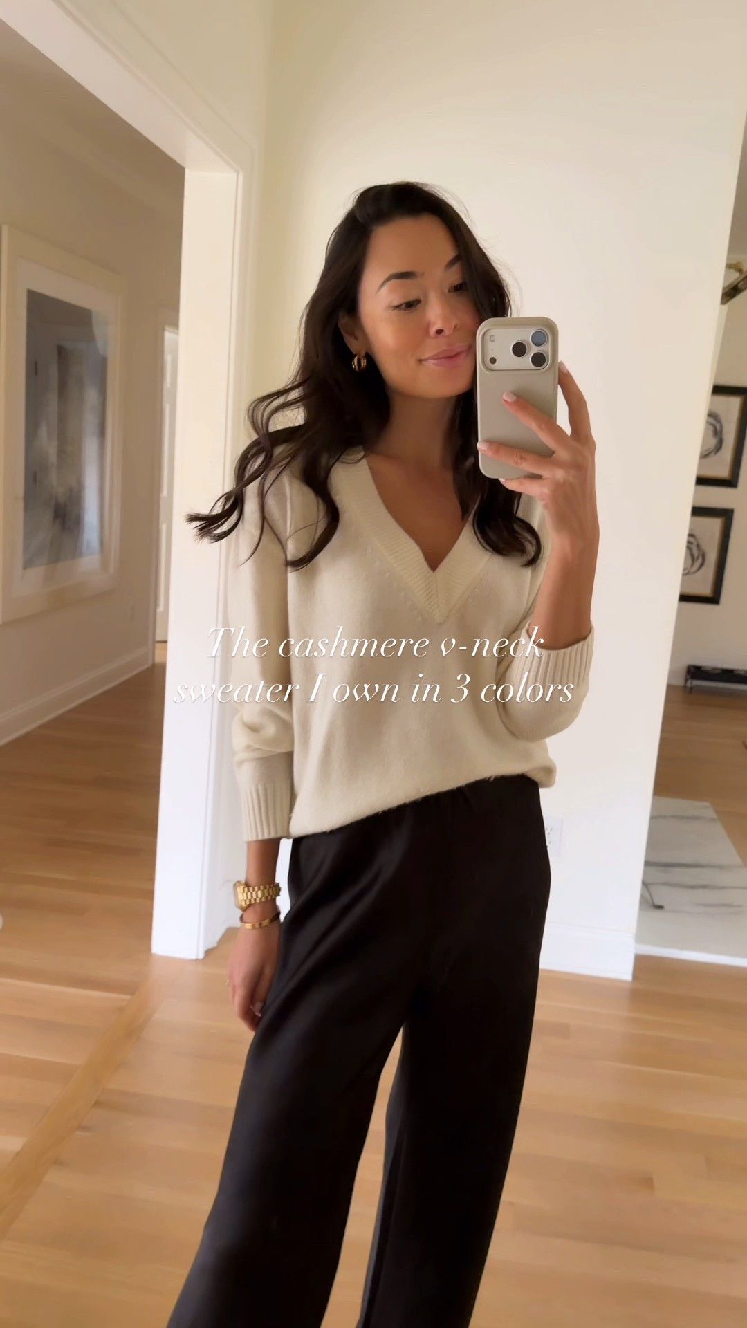 The perfect cashmere v-neck sweater from @bloomingdales! Holiday outfit, classic style, silk pants, trousers, winter fashion, fall outfit. Take 20-25% off today through 11/17! #bloomingdales #ad

#LTKHoliday #LTKGiftGuide #LTKWorkwear
