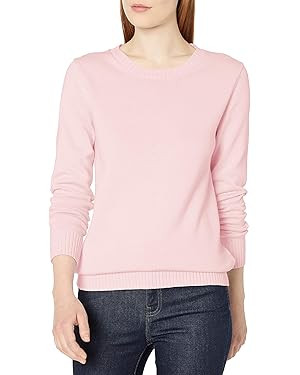 Amazon Essentials Women's 100% Cotton Crewneck Sweater (Available in Plus Size) | Amazon (US)
