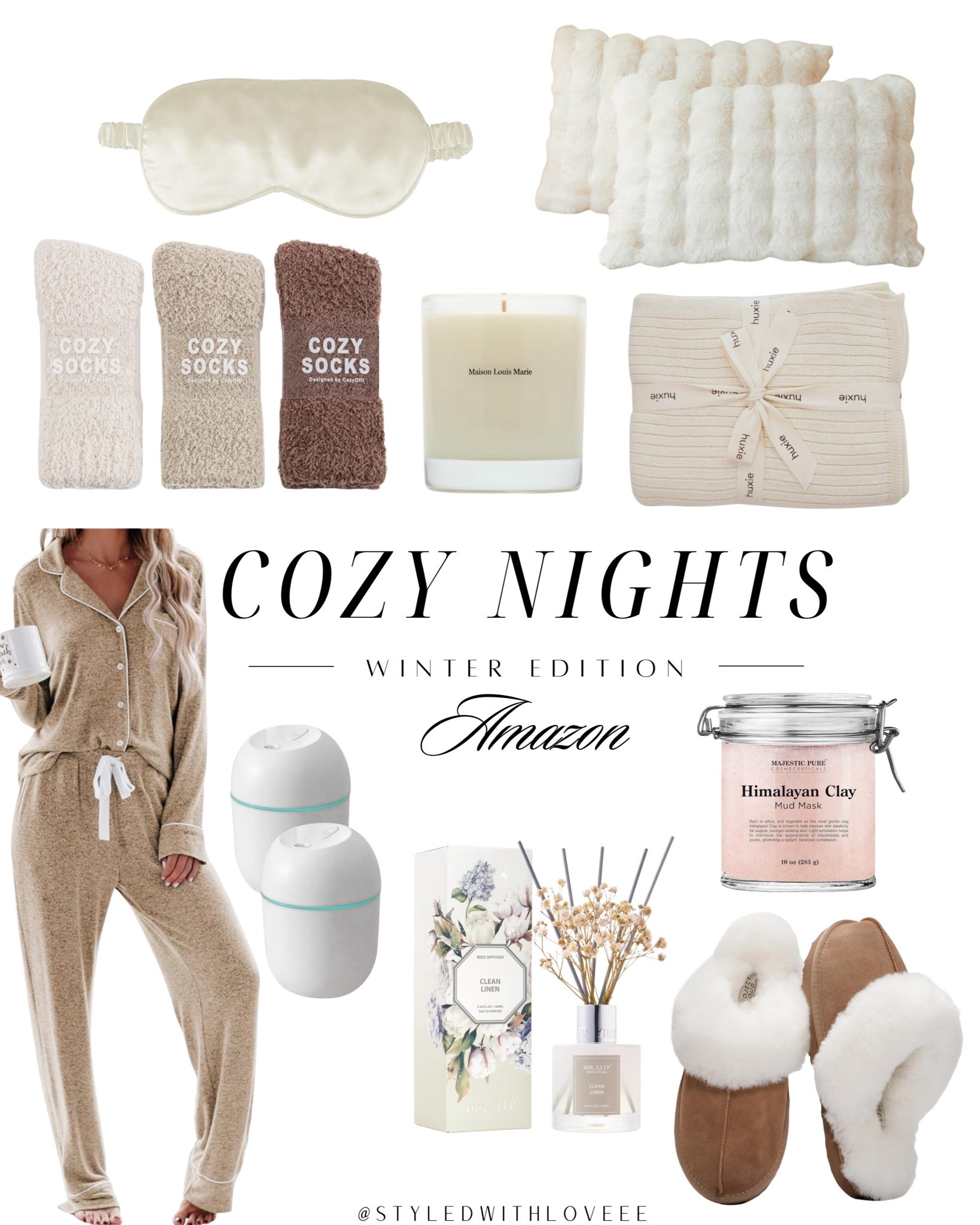 POV: your nights just got way cozier 🤍❄️
Soft PJs, fluffy socks, luxe self-care, and all the cozy Amazon finds I swear by for winter nights in. Think spa vibes + sleepover energy ✨

Everything is linked here 👉 Tap to shop before they sell out 🛒🕯️ 

 #LTKHoliday #LTKSeasonal #LTKHome