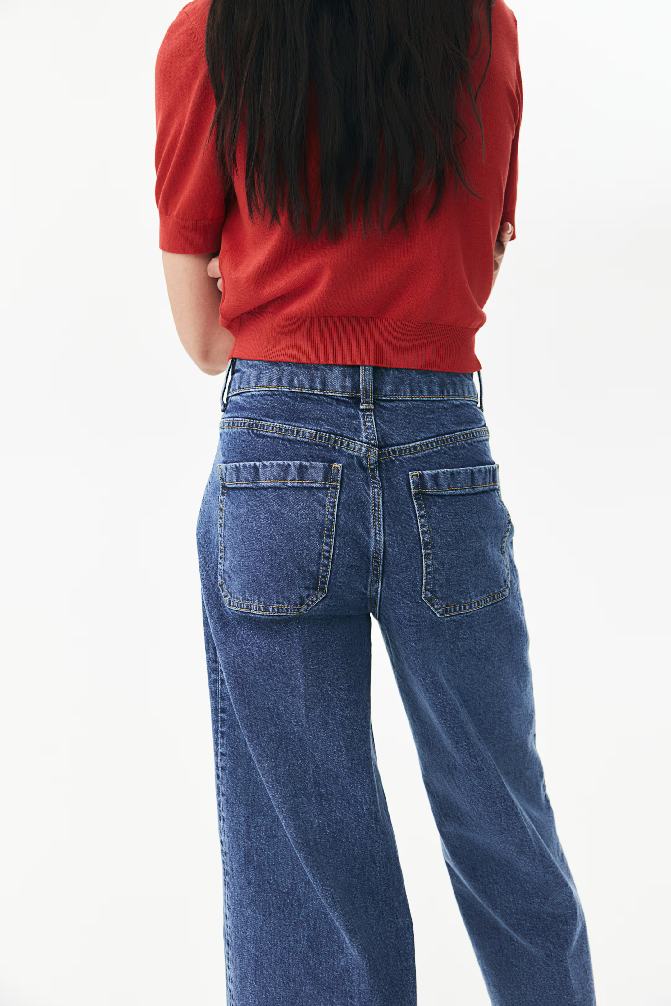 High Rise Wide Leg Cropped Jeans | H&M (US + CA)