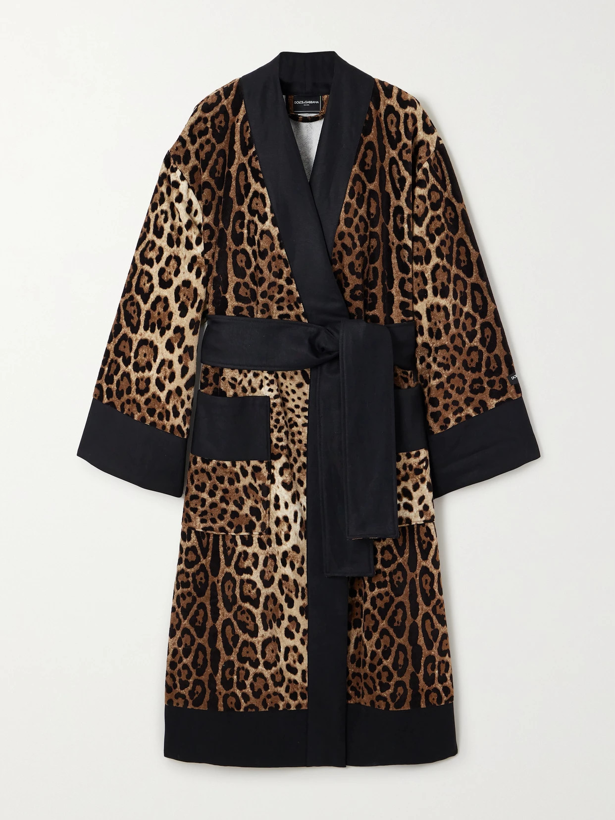 Dolce & Gabbana - Leopard-print Cotton-terry Robe - Brown | NET-A-PORTER (US)