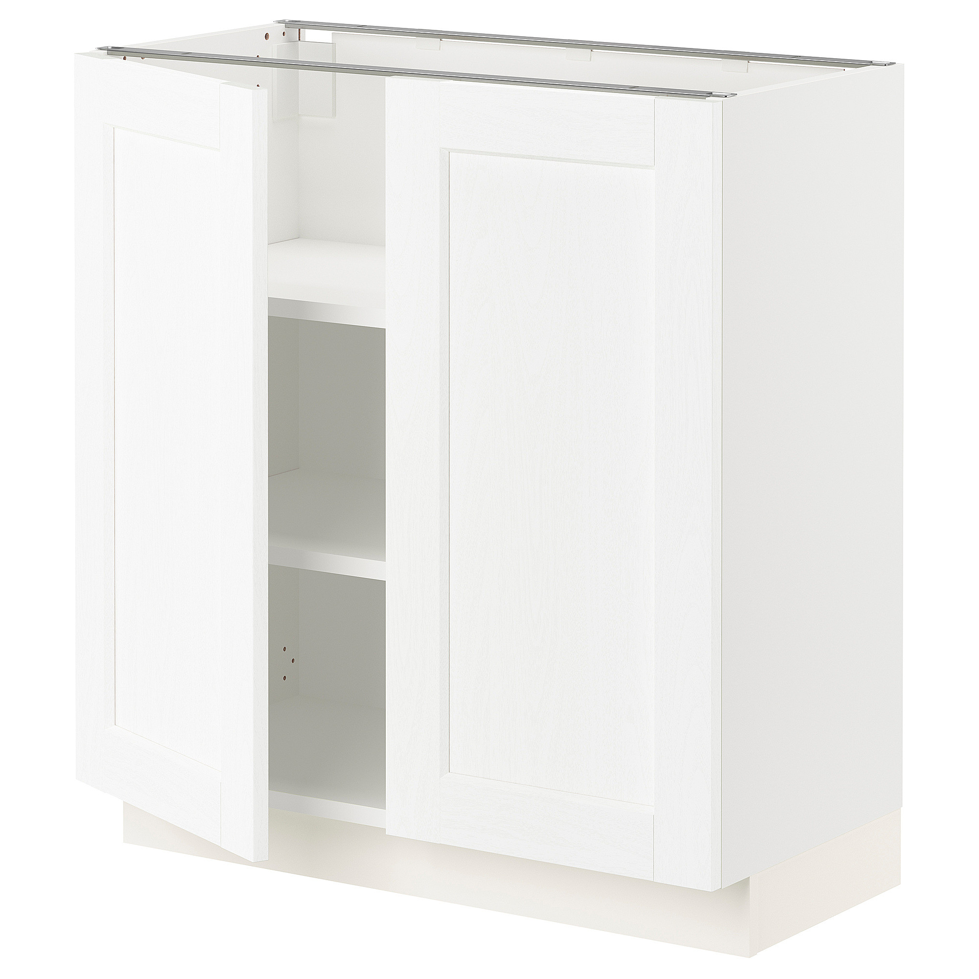 SEKTION Base cabinet with shelves/2 doors, white Enköping/white wood effect, 30x15x30 " | IKEA US