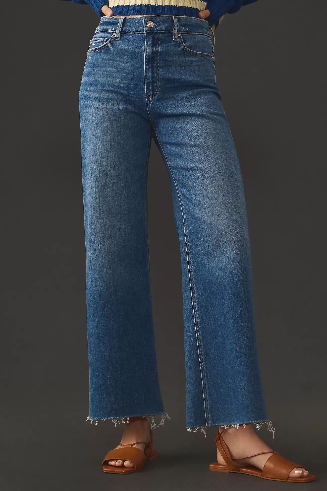 PAIGE Anessa Crop Wide-Leg Jeans | Anthropologie (US)