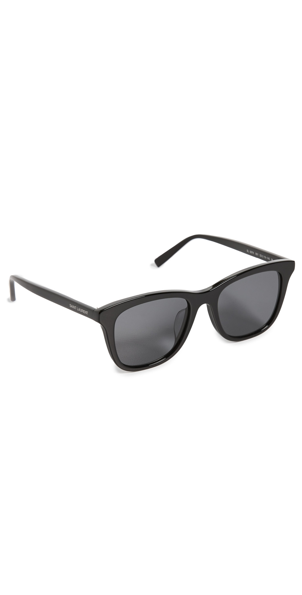 Saint Laurent 587 New Classic Square Sunglasses Black-Black-Black One Size | Shopbop