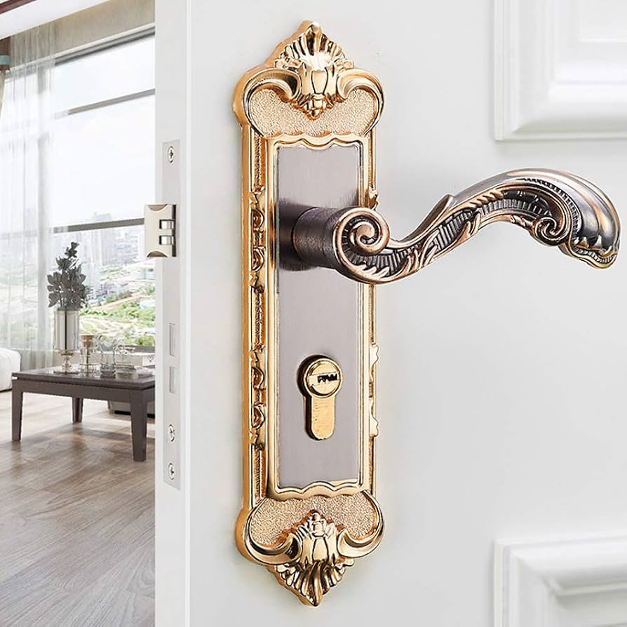 Taidda European Style Exquisite Anti Theft Durable Vintage Door Lock, Door Lock, for Office Bathr... | Amazon (US)