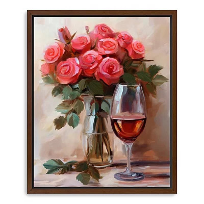 Romantic Day Framed Canvas Art Print, Green/Brown | Kirkland's Home | Kirklands