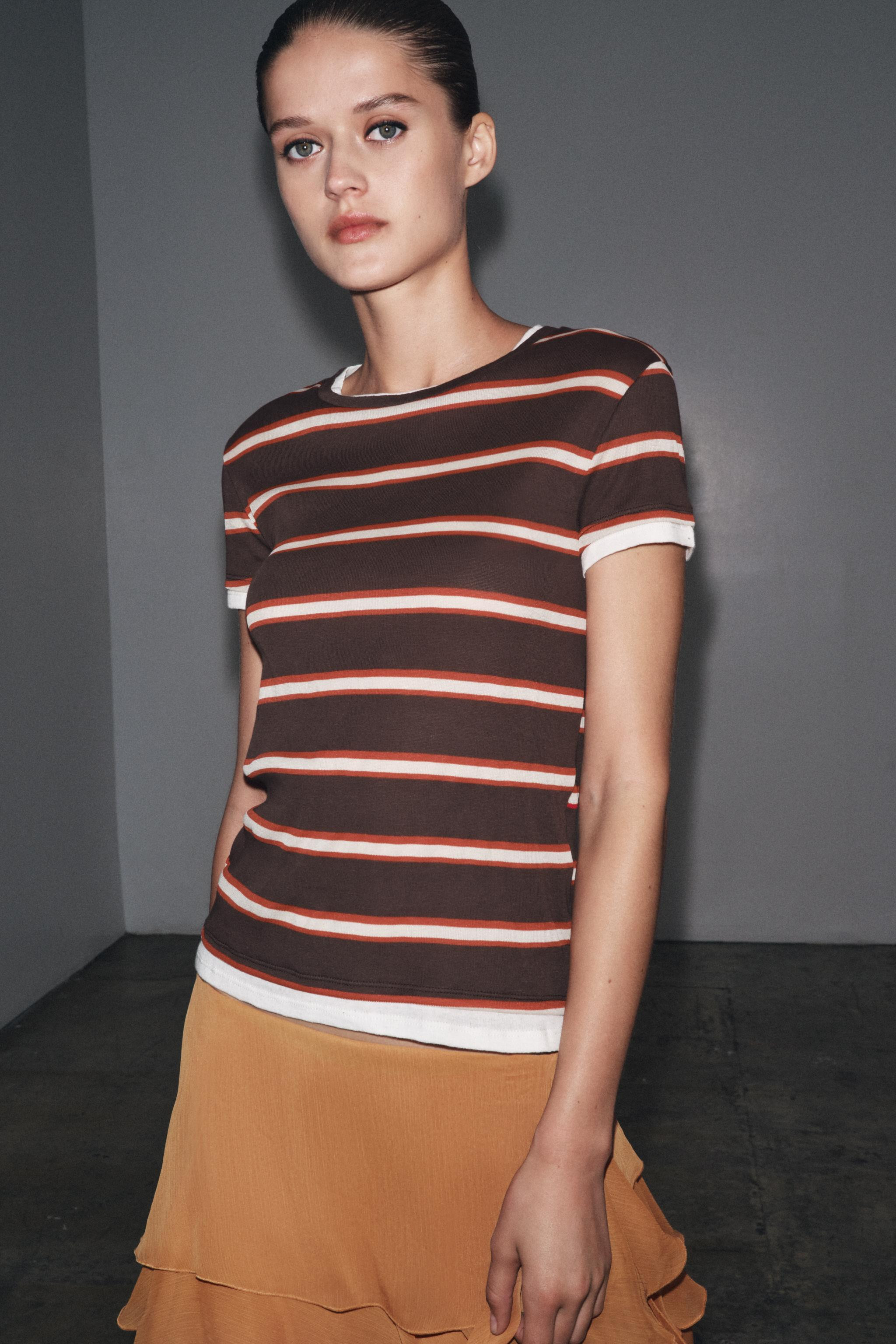 DOUBLE STRIPE T-SHIRT | Zara US