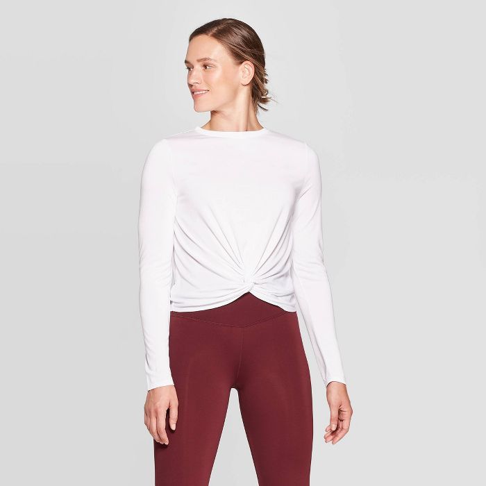Women's Twist Front Long Sleeve T-Shirt - JoyLab™ | Target