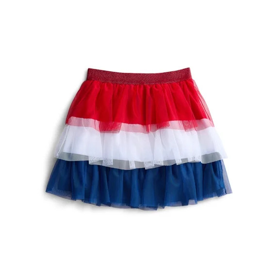 Fourth of July Girls Patriotic Americana Skirt from Way to Celebrate, Sizes 4-18 | Walmart (US)