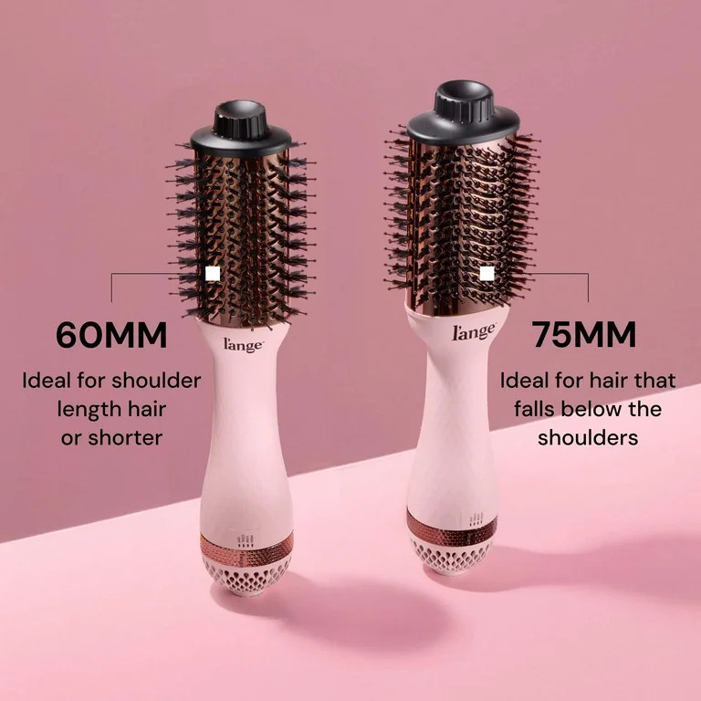 L'ange Hair Le Volume 2-in-1 Titanium Blow Dryer Brush Blush Hot Air Brush with Oval Barrel | Walmart (US)