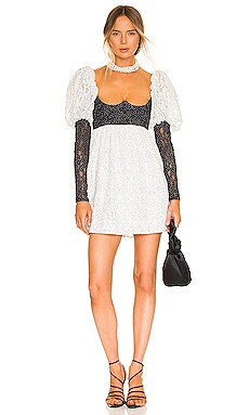 For Love & Lemons Clarisse Mini Dress in White from Revolve.com | Revolve Clothing (Global)