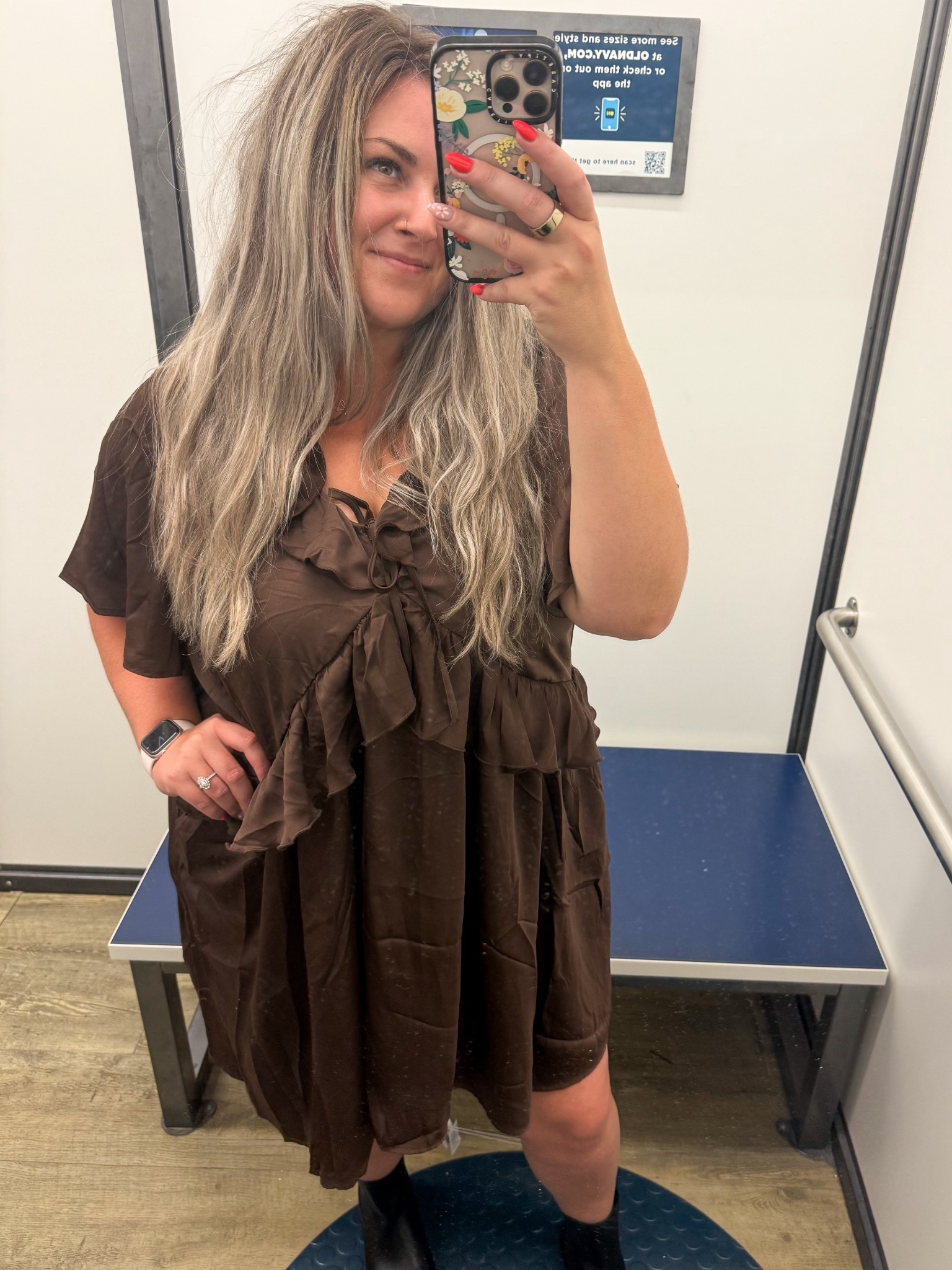 How precious is this Satin ruffle Dress from Old Navy?! This rich chocolate brown color is PERFECT for fall! 

Size XL

#LTKStyleTip #LTKFindsUnder50 #LTKPlusSize