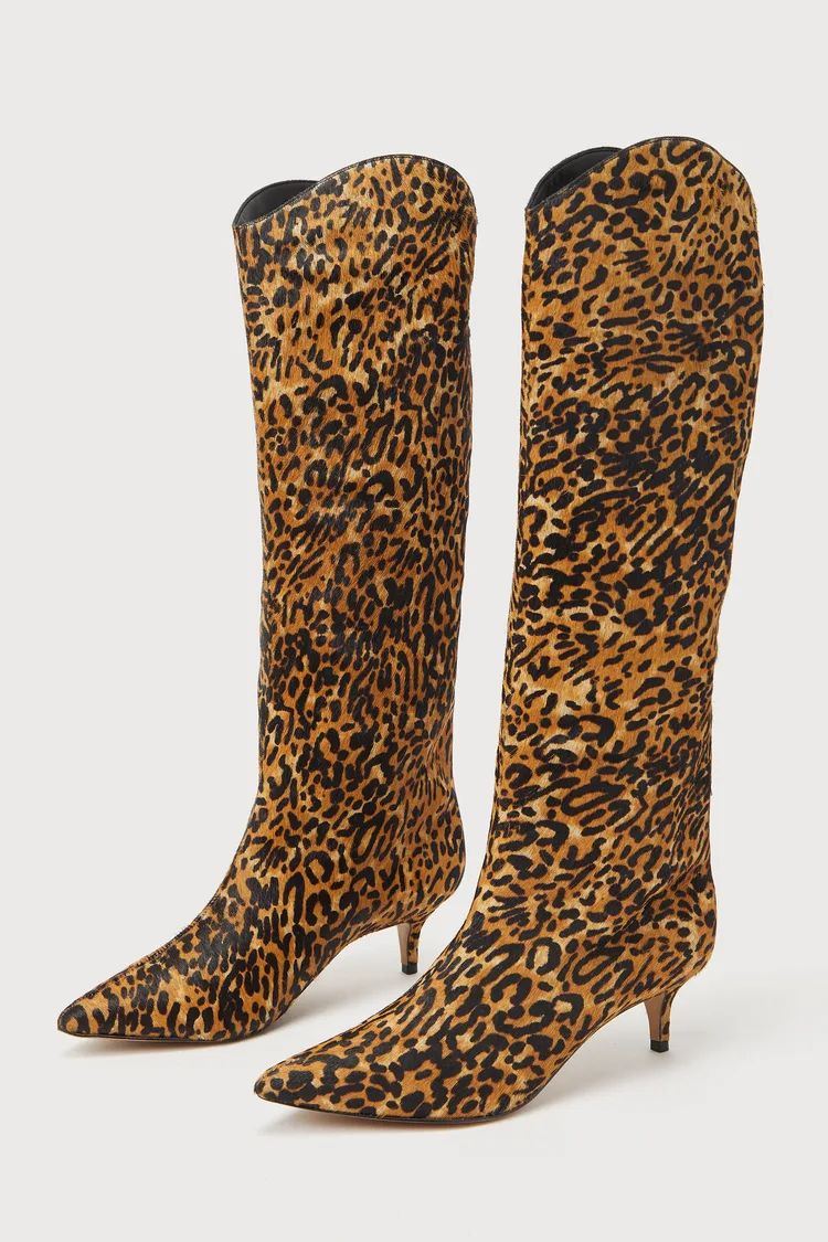 Maryana Lo Casual Natural Calf Hair Leather Knee-High Boots | Lulus (US)