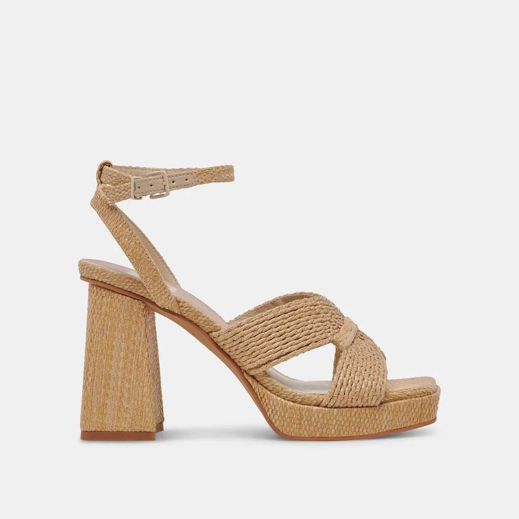 ARIES HEELS LT NATURAL RAFFIA | DolceVita.com