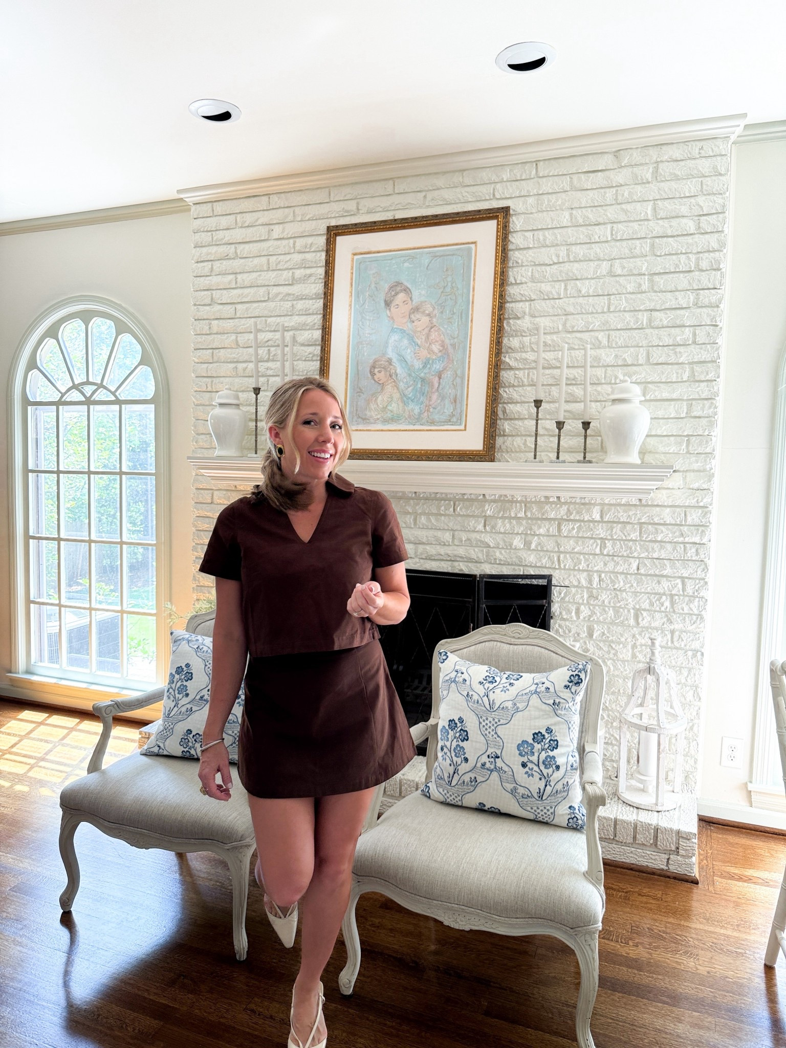 Chocolate brown skirt set and also check out the throw pillows!

#LTKHoliday #LTKHome #LTKGiftGuide