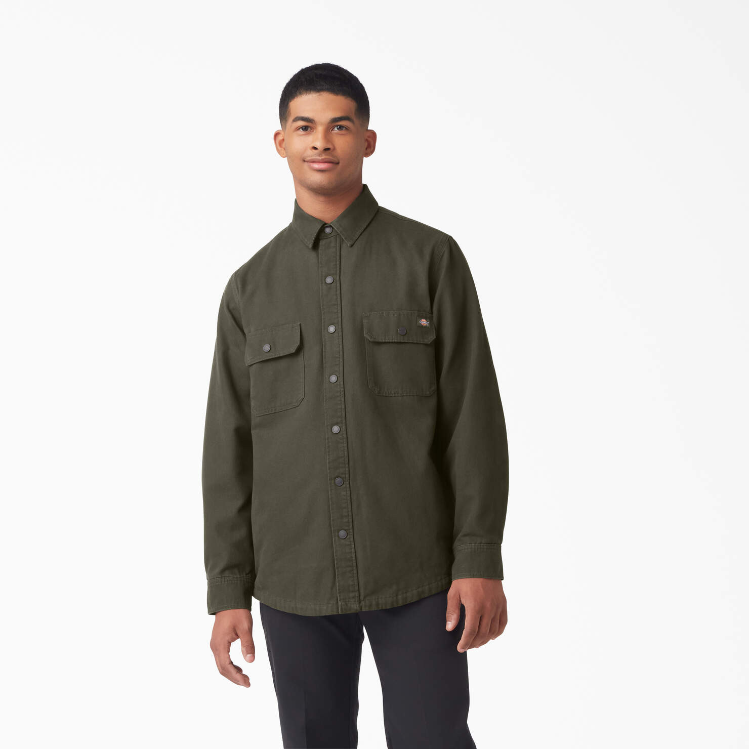 Long Sleeve Flannel-Lined Duck Shirt - Dickies US | Dickies