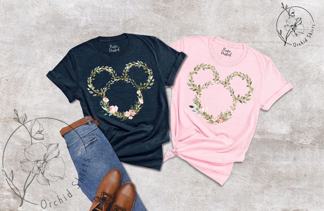 Boho Disney Mickey Ears Shirt, Boho Women Shirt, Floral Disneyland Shirt, Summer Magic Land Trip ... | Etsy (CAD)