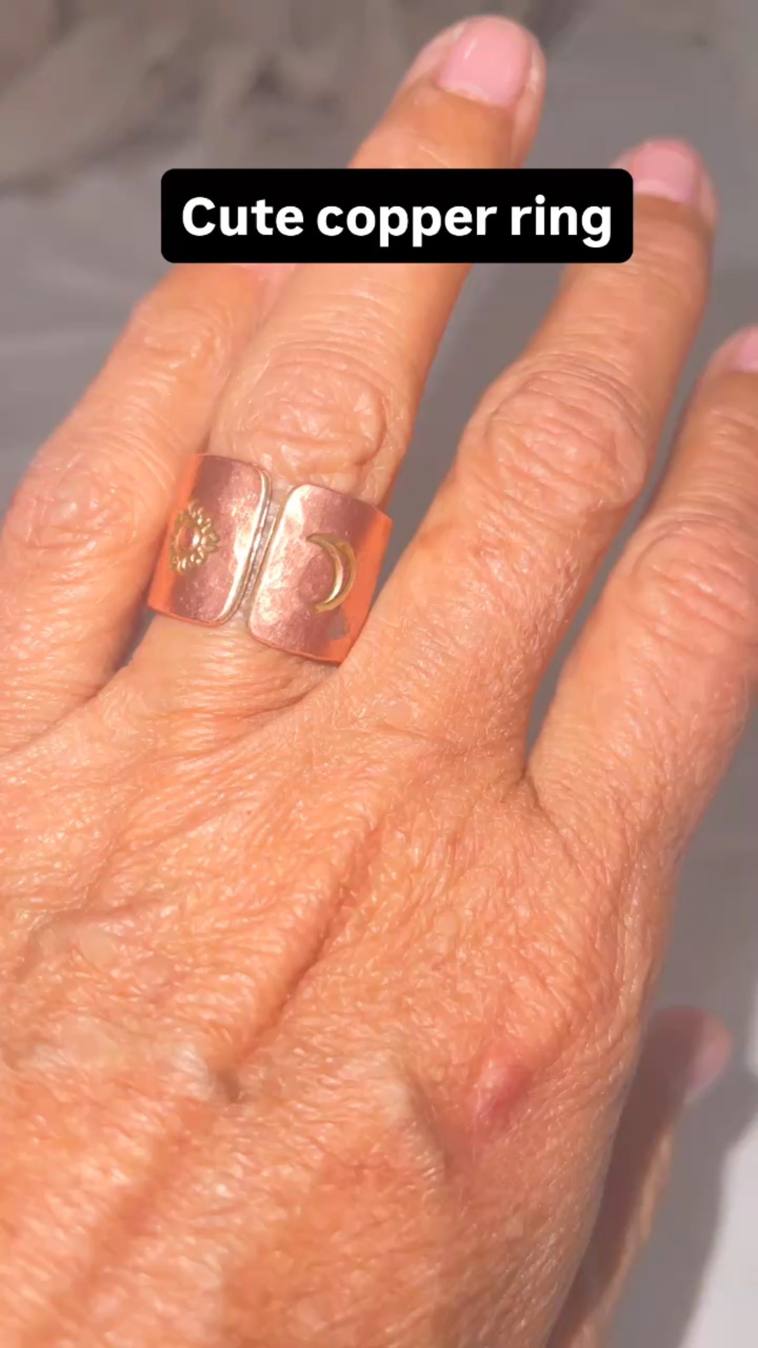 Sun Moon Copper Ring | Elements Rings |
Hammered Ring | Arthritis Ring | Statement Ring

#LTKStyleTip #LTKFindsUnder50