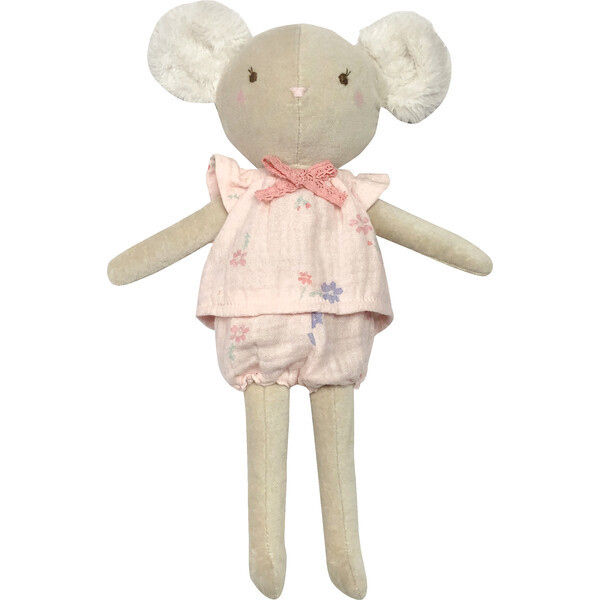 Cotton Velvet Good Night Mouse, Multicolors | Maisonette