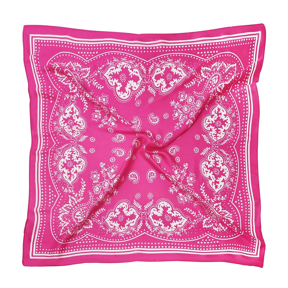 VANLINKER 27.5 Inches Silk Head Scarf for Women Men Vintage Bandanas Satin Hair Scarf Silk Wrap N... | Amazon (US)