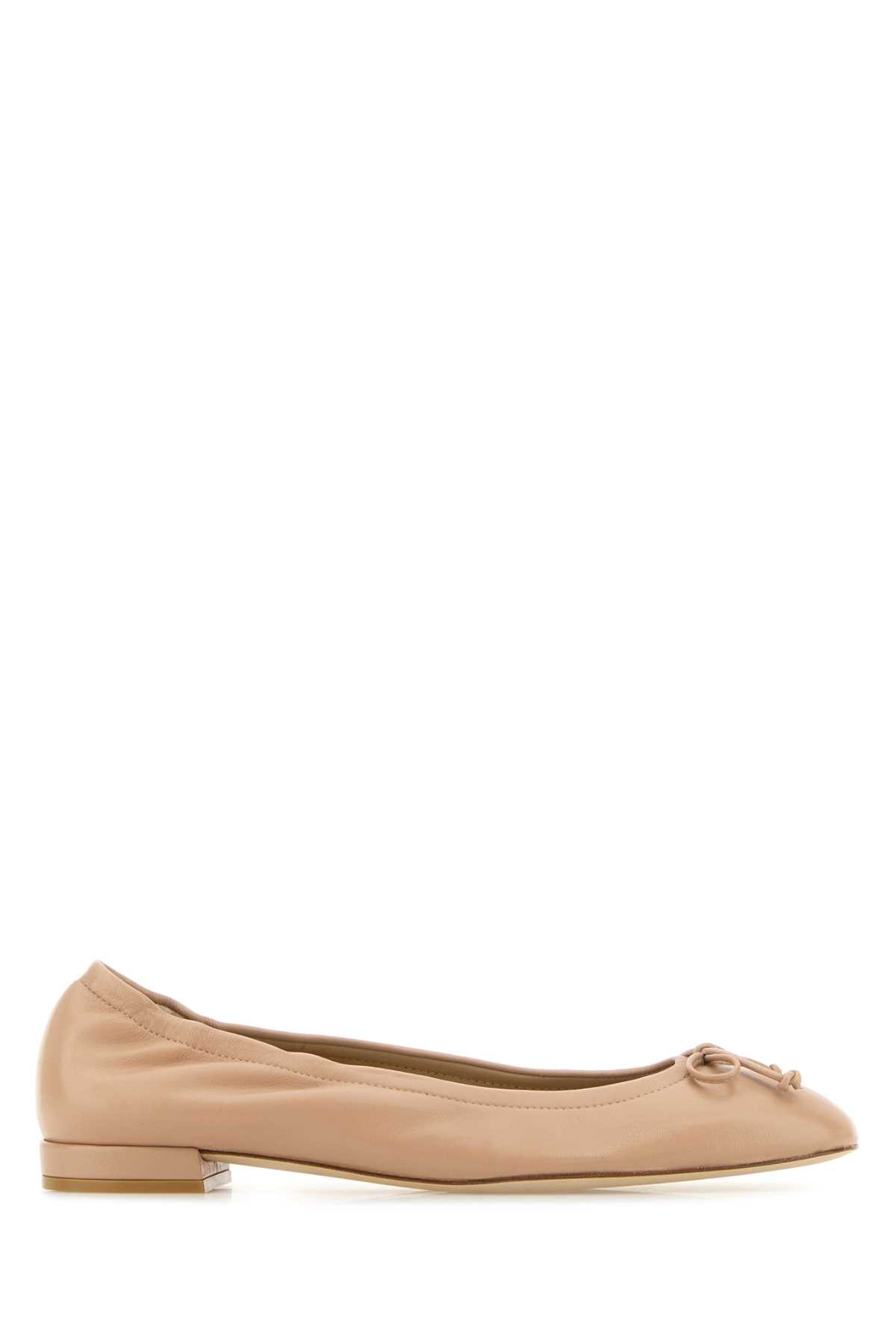 Stuart Weitzman Powder Pink Leather Bria Ballerinas | Italist.com US