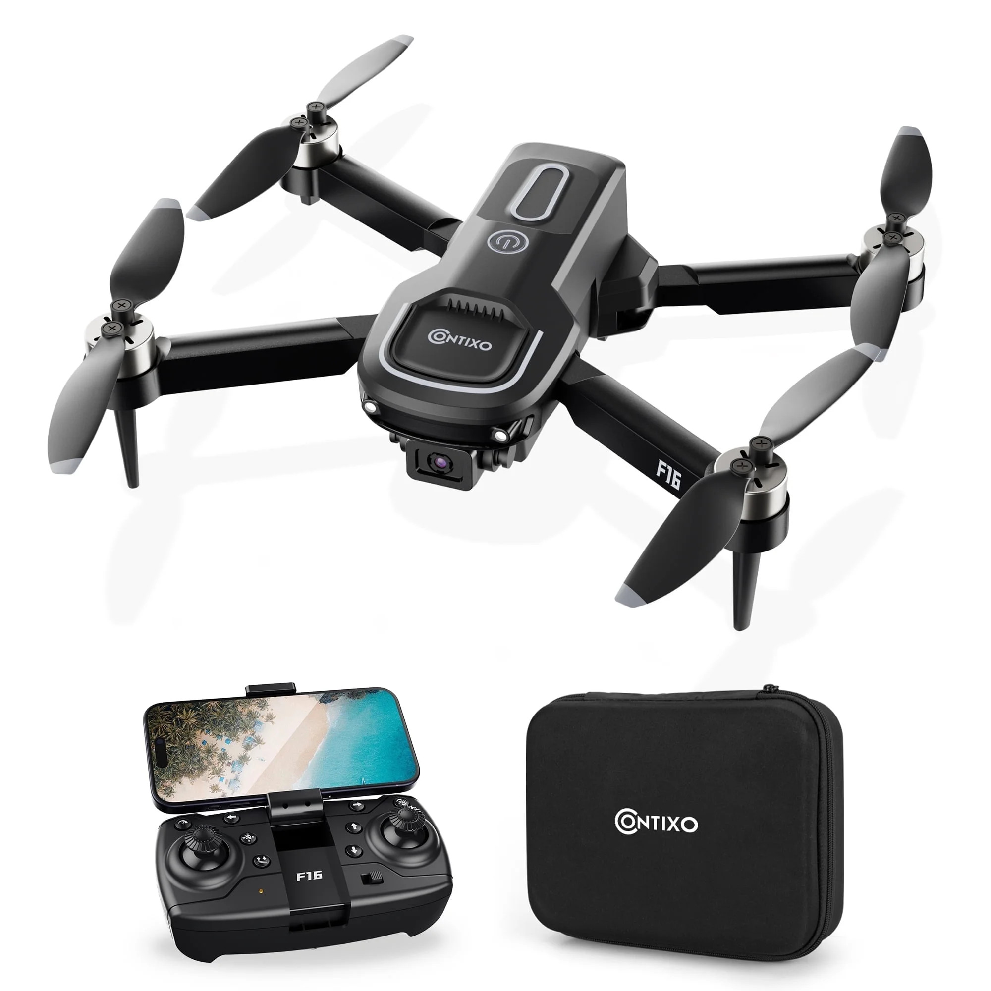 Contixo Stunt Drone for Kids Adult, 1080P HD Camera, FPV Foldable RC Quadcopter, 16-Min Flight, A... | Walmart (US)