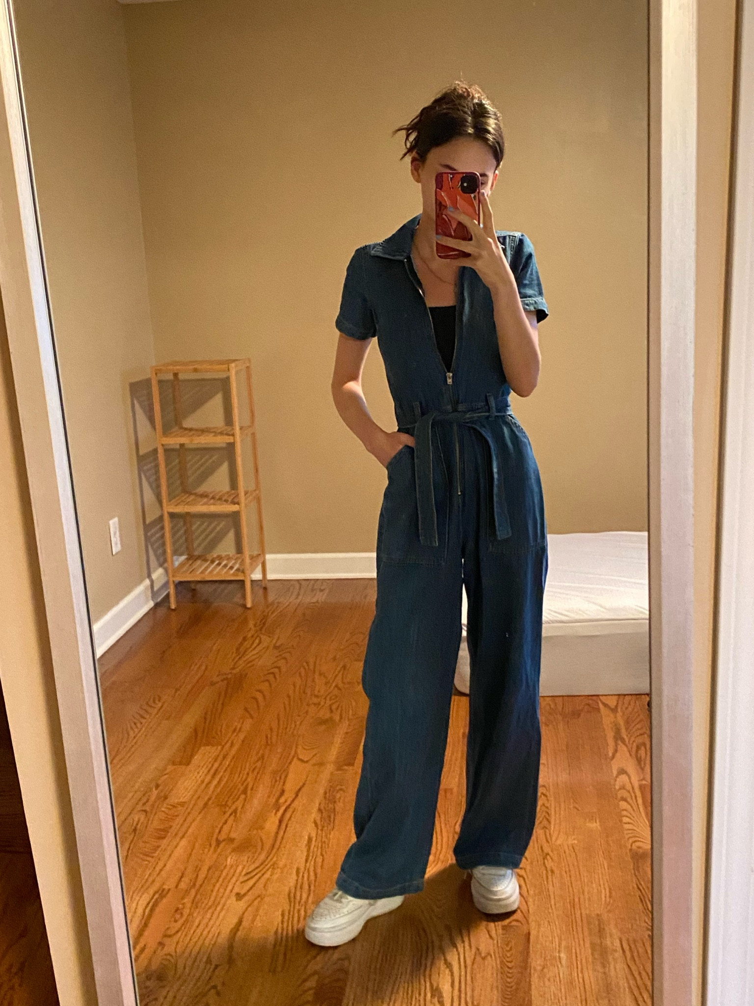 The cutest denim jumpsuit! Pair with sneakers and a black bodysuit for an effortless, everyday look! 

#LTKstyletip #LTKworkwear #LTKSeasonal