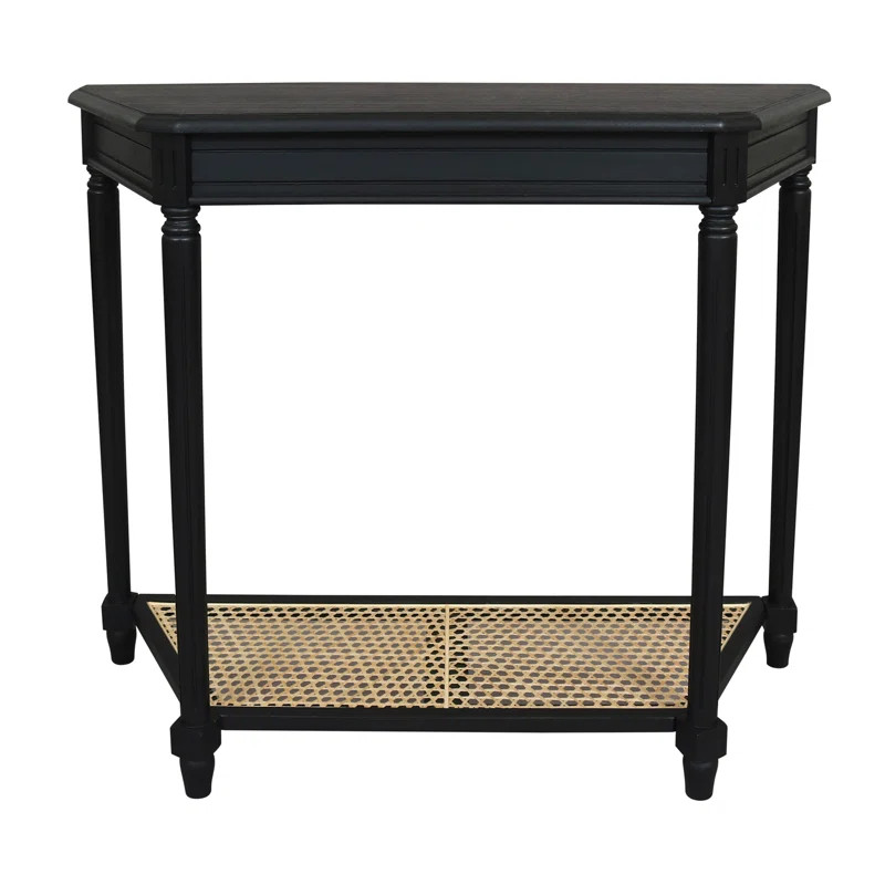 Bay Isle Home™ Carterlee Demilune Console Table with Cane Shelf | Wayfair | Wayfair North America
