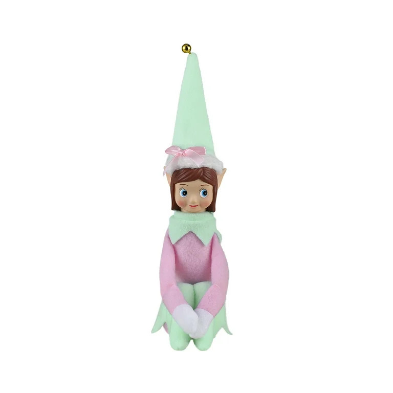 Mr. Christmas 6.5" Decorative Elf Girl with Light Green Hat - Walmart.com | Walmart (US)
