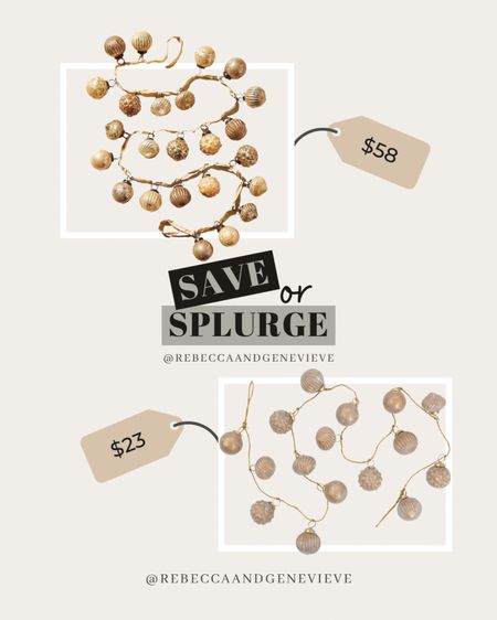 Save or splurge 💸 #garlands #christmasdecor #holidaydecor #savevssplurge #dupes

#LTKhome #LTKSeasonal #LTKHoliday