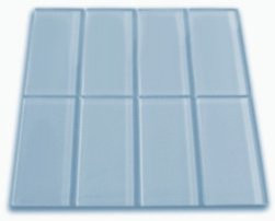 CNK Tile Frosted Sky Blue Glass Subway Tile – 12" x 12" Polished Glass for Kitchen Bathroom Backsplash Wall & Floor Decor – Durable Weather-Resistant Easy Maintenance – Home Improvement – Pack of 1 | Amazon (US)