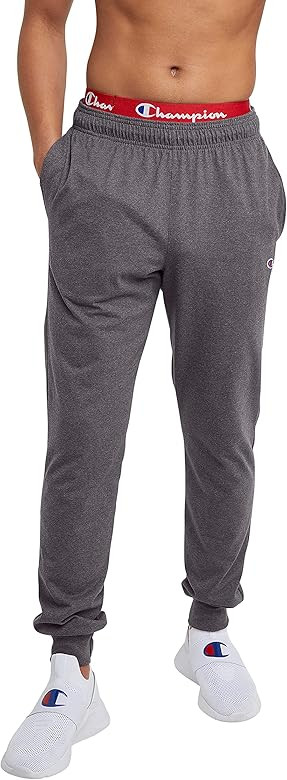 Champion Men's Everyday Cotton Joggers, 31" Inseam, Cotton Knit Jog Pants Left Hip "C" Logo, Tape... | Amazon (US)