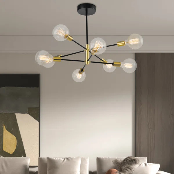 Rensselear 8 - Light Dimmable Sputnik Modern Linear Chandelier | Wayfair North America