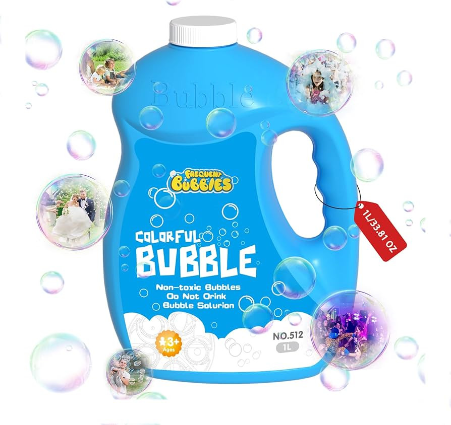 Bubble Solution - 33.8oz/1L Refill Pre-Mix Bubble Liquid, No Mixing or Measuring Required - Perfe... | Amazon (US)