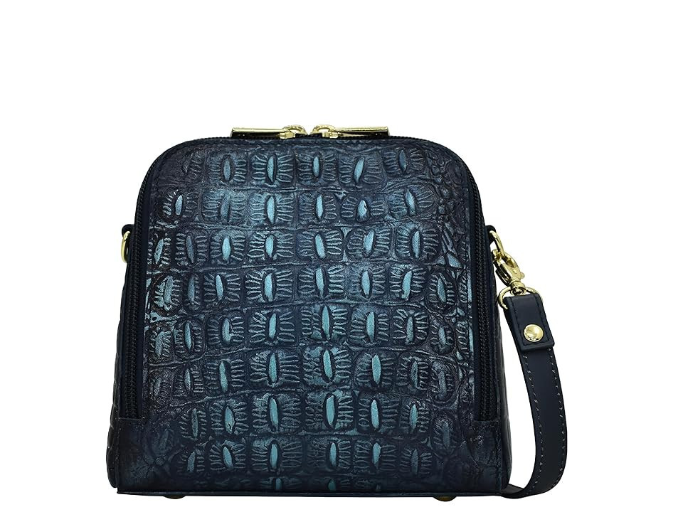 Anuschka 668 Zip Around Travel Organizer Bags Croc Embossed Sapphire: One Size | Zappos.com
