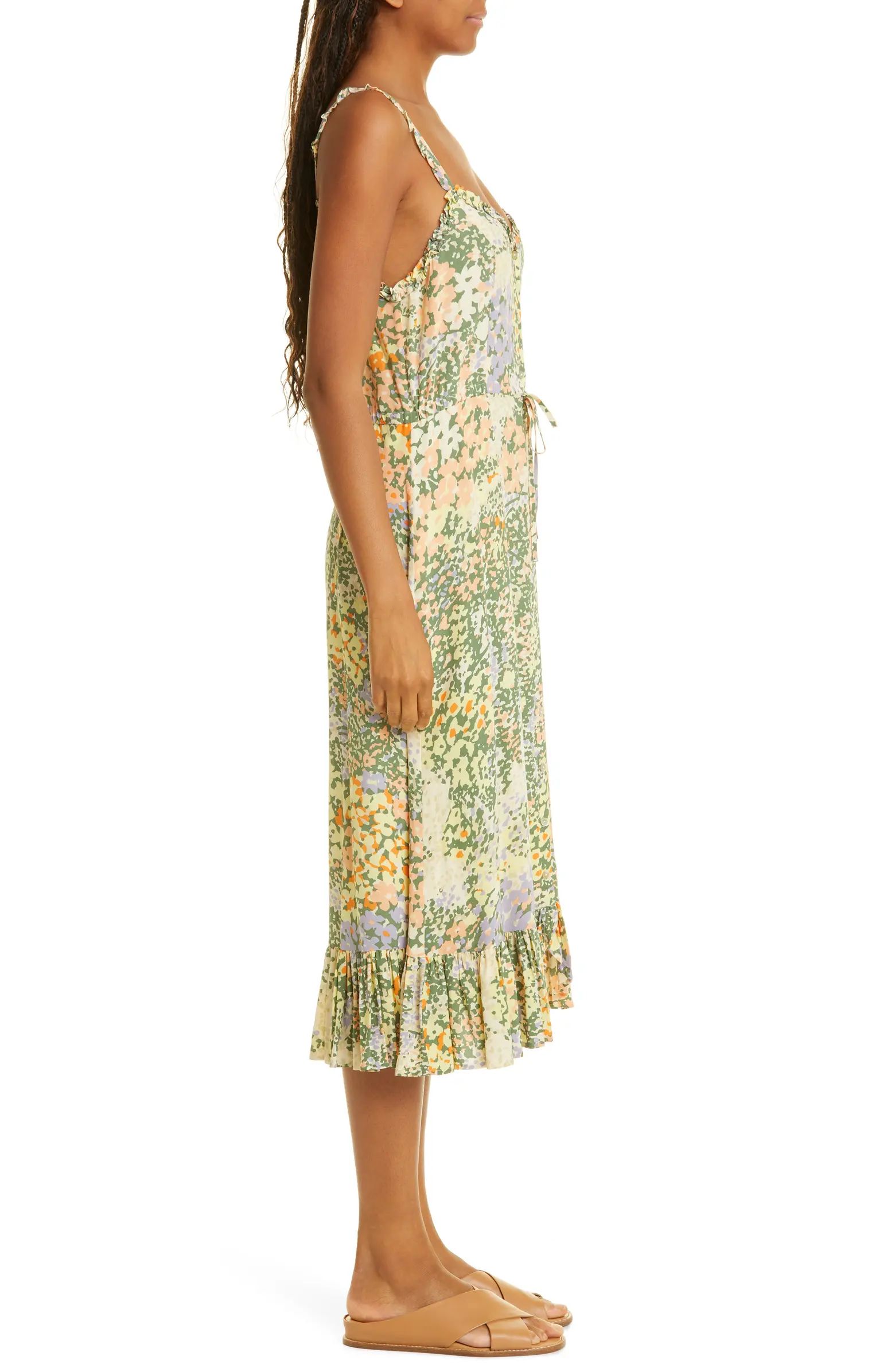 Adalyn Floral Drawstring Waist Dress | Nordstrom