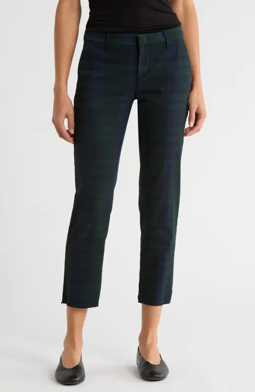 Frank & Eileen Wicklow Crop Chinos in Black Watch Plaid at Nordstrom, Size 8 | Nordstrom