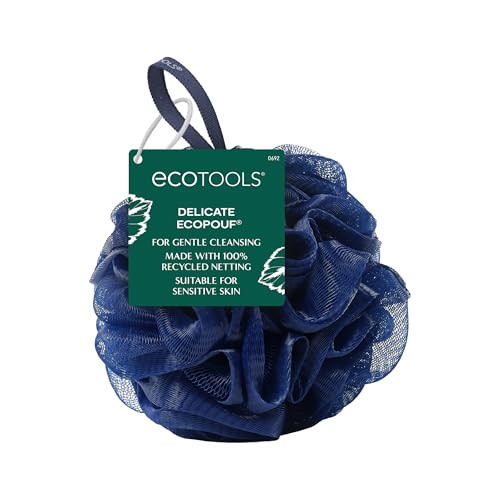 EcoTools Delicate EcoPouf Body Loofah, Gentle Exfoliating Shower Sponge for Sensitive Skin, 100% Recycled Netting Bath Pouf, 1 Count | Amazon (US)