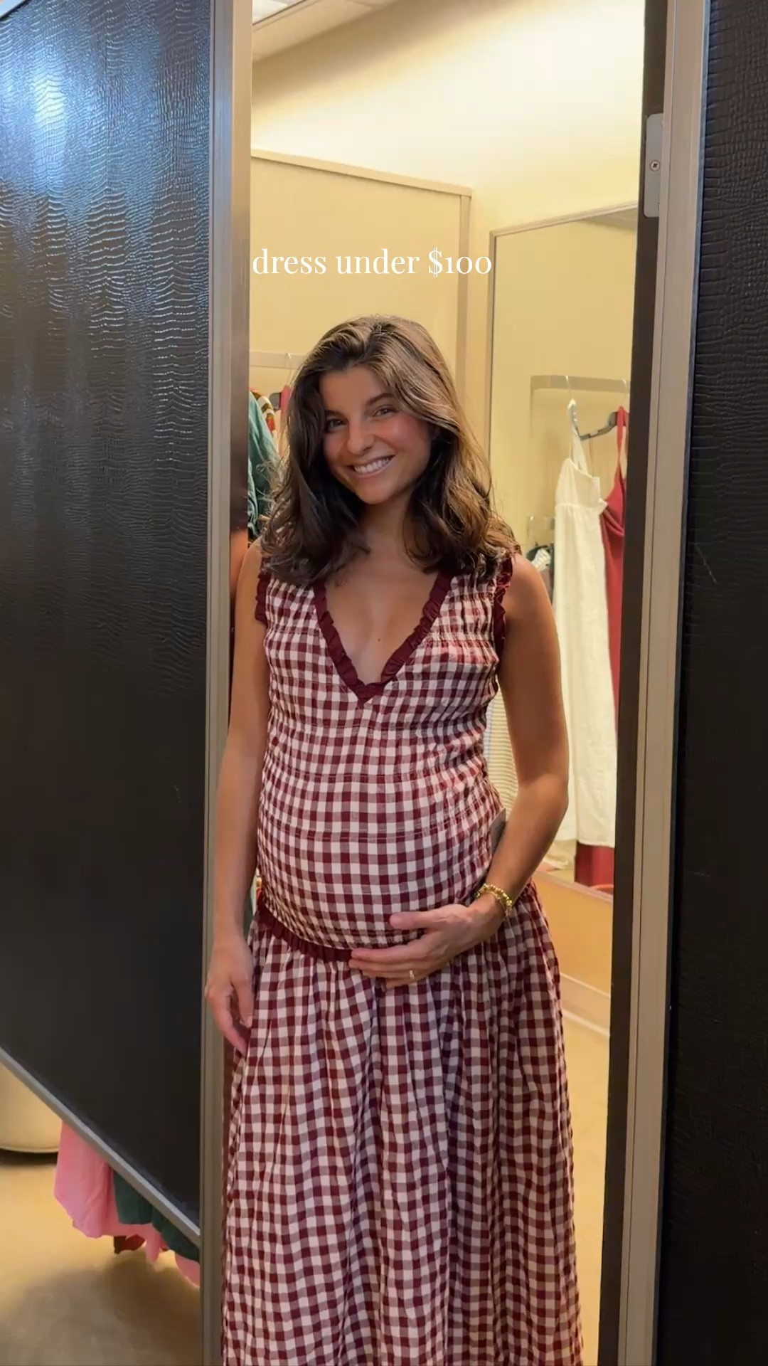 [7/28/26] the perfect dress to wear now & into fall | great for pre & postpartum with elastic drop waist band that sits right below the belly! I am wearing size small and am so excited to style into the next season. Material is 100% cotton

#LTKBump #LTKSeasonal