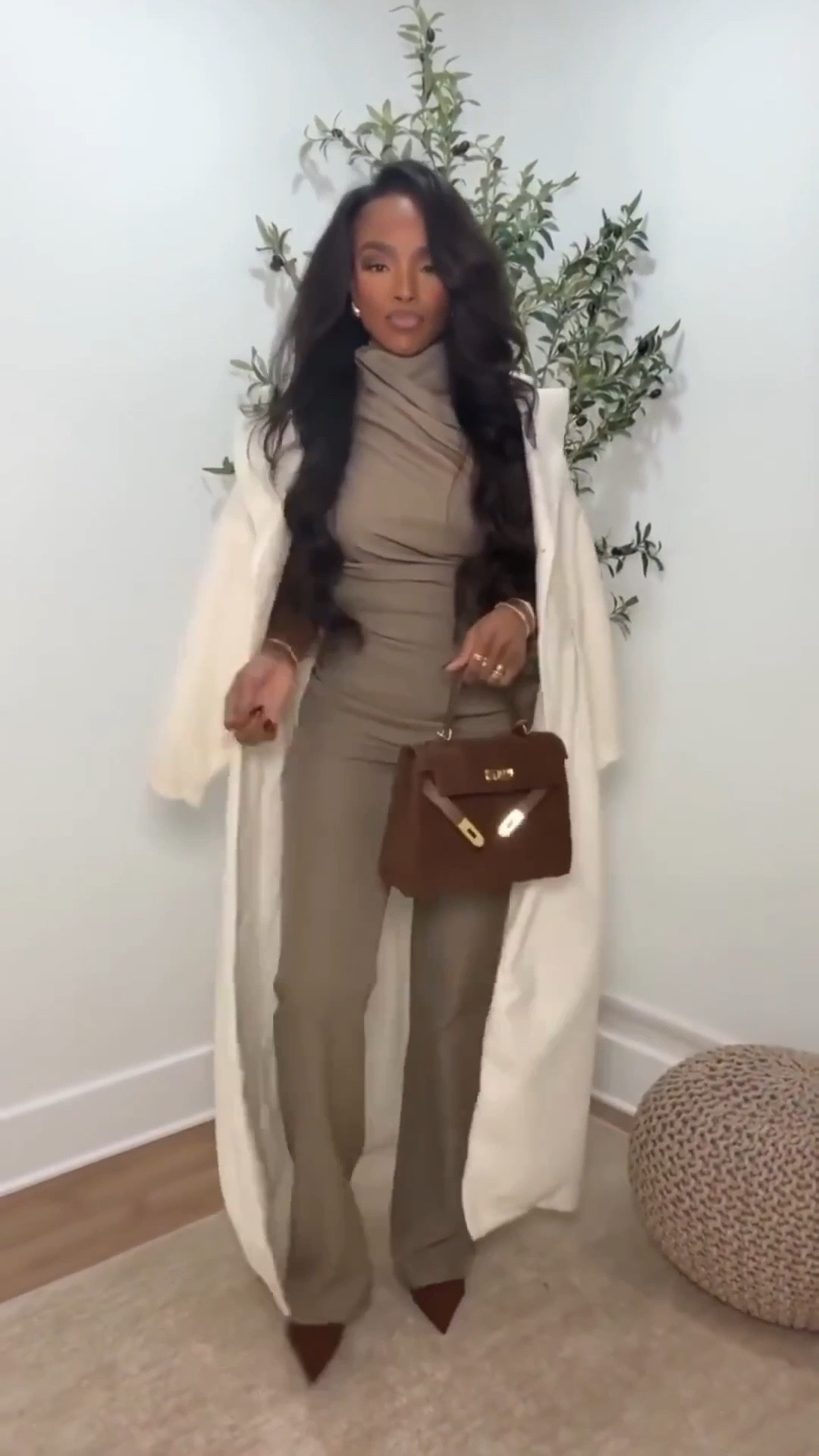✨ Soft neutrals, elevated.
This PrettyLittleThing taupe set creates a sleek, sculpted silhouette with a minimalist feel that looks instantly polished. Finished with a long cream coat and pointed heels, it’s the perfect balance of effortless and refined.

Perfect for dinner dates, brunch plans, work-to-evening transitions, and chic daytime outings.

📏 Sizing:
Top (Small) • Pants (Small / 27 Long) • Coat (Small) • Heels (True to size) • Bag (One size)
Measurements: 5’4” · 138 lbs · 34D · 27” waist · 40” hips

Neutral outfit inspiration, taupe matching set, elevated basics, minimalist chic style, polished everyday outfits, cream coat styling.

✨ Everything linked below for easy shopping

Follow me on Instagram and YouTube @kirasfashionfinds

#LTKPetite #LTKootd #LTKgrwm