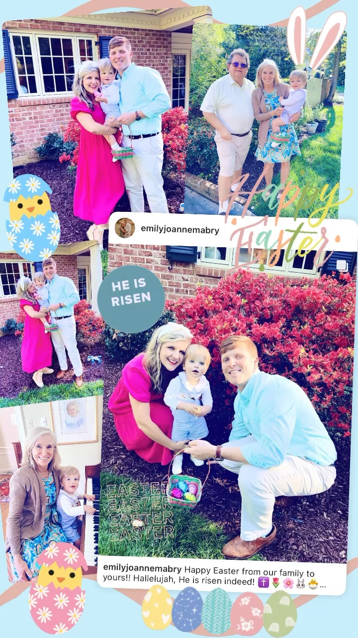 Happy Easter from our family to yours!! Hallelujah, He is risen indeed! ✝️🌷🌸🐰🐣

We had the very best Easter - full of worshipping with our church family this morning 🙌🏽 and then heading out to spend the day in Charlotte with my family 🥰!! We had the yummiest Easter lunch 🍽️, had some afternoon snuggles 😴, watched the Master’s ⛳️, and did lots and lots of Easter Egg hunting!! 🥚🧺 Such a beautiful Easter Day and we couldn’t be more grateful!! Thank you, Jesus, for shining your love, light, and blessings upon us - today and every day! You are our living hope and the reason for our abundant JOY!! ☀️🤍🫶🏽🌿✨ #heisrisen #ourlivinghope #happyeaster 

#LTKfamily #LTKbaby #LTKSeasonal