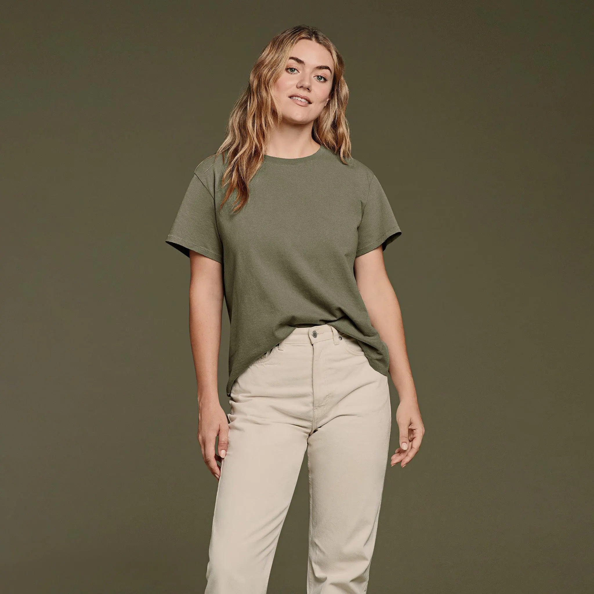 Women's Everyday T-Shirt - Dark Olive - nuuds | nuuds
