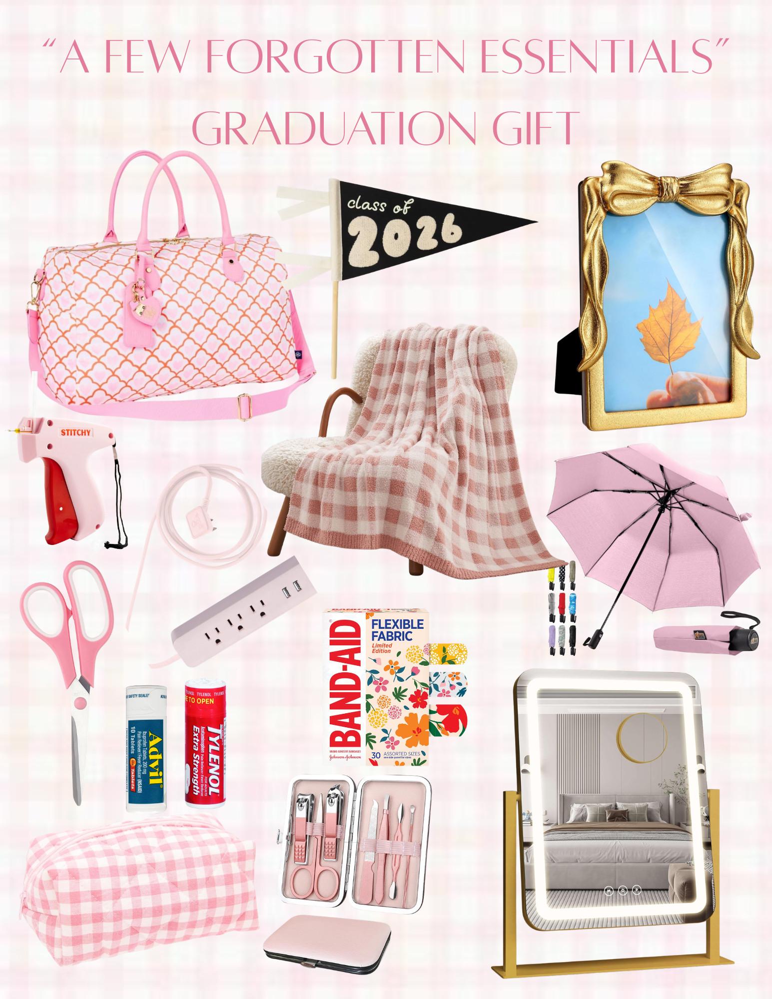 My little sister graduated high school this month!!! She’ll be going to college in August, and I am so excited for her! I gifted her a duffle bag filled with some "forgotten essentials" for college! The duffle is Roller Rabbit × Target and no longer sold (though you can still purchase on platforms like Poshmark and Mercari!) so | linked similar and other good options to include in the bag!

#LTKgrwm #LTKU #LTKTravel