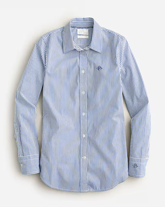 Slim-fit stretch cotton poplin shirt in stripe | J. Crew US