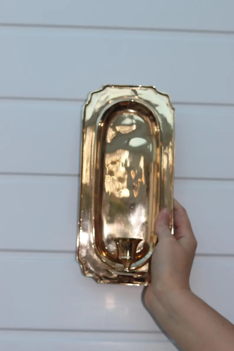 Mid-century Swedish Brass Sconce - Etsy | Etsy (US)